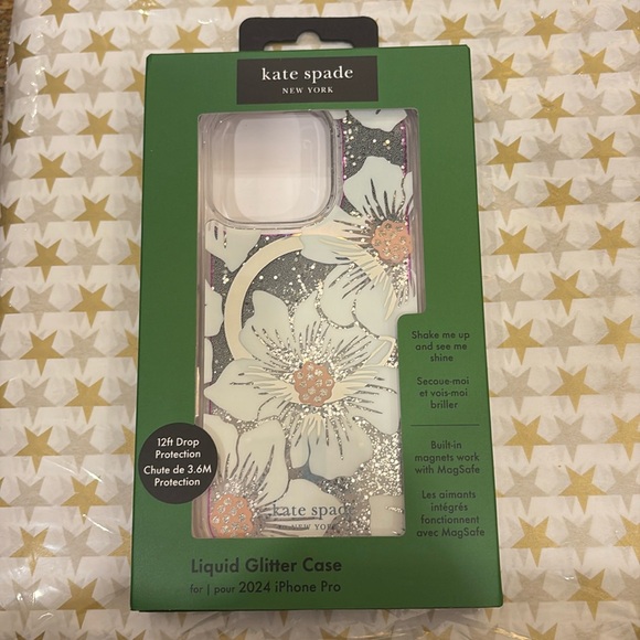 kate spade Other - kate spade new york Liquid Glitter Hollyhock Floral MagSafe iPhone 16 PRO NWT